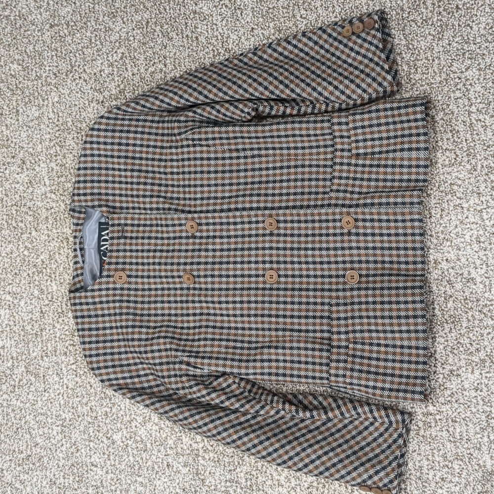 Escada by Margaretha Ley vintage houndstooth plaid blazer 38 (medium)